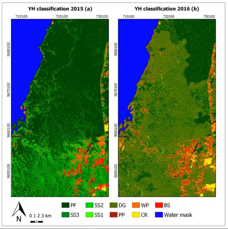 Mapas de Classificação do Estudo de 2015 e 2016