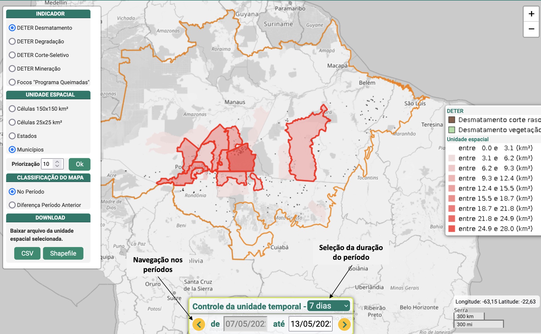 Nova interface de navegação temporal TerraBrasilis/AMS