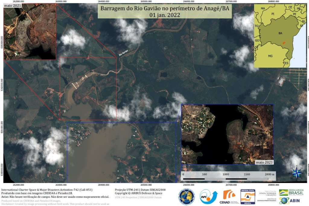 Mapa Barragem Rio Gavião-BA