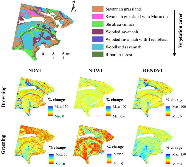 Alterações na vegetação no Parque Nacional de Brasília sob diferentes índices de vegetação