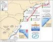 Infográfico com os principais processos associados à variabilidade da concentração de clorofila-a na superfície do mar