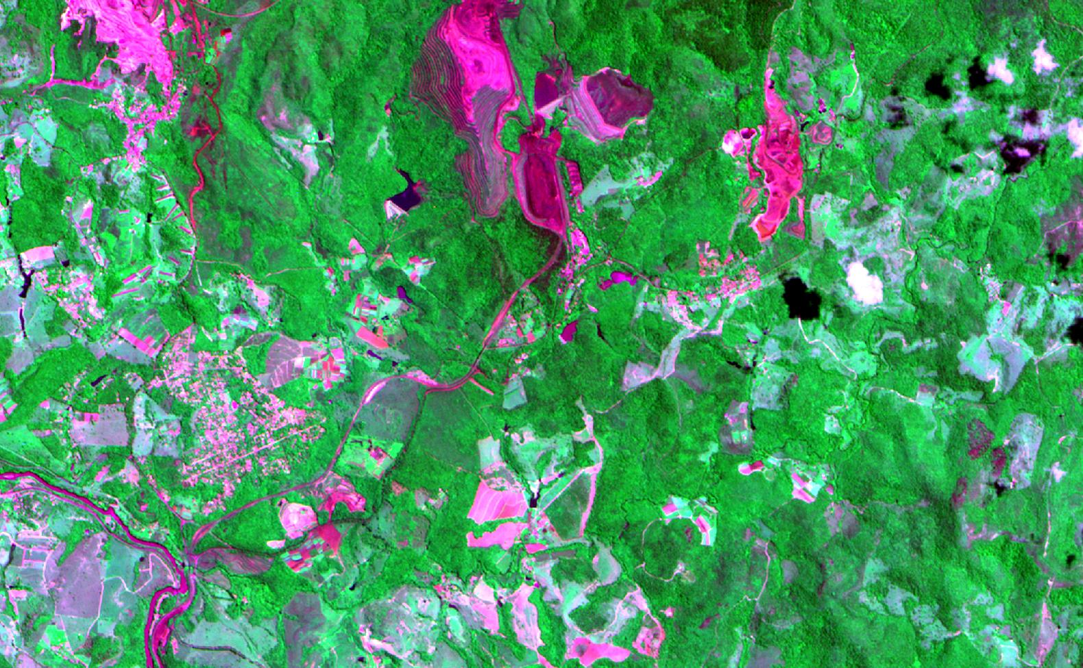 Figura 1 - imagem CBERS-4 da região de Brumadinho/MG anterior ao desastre